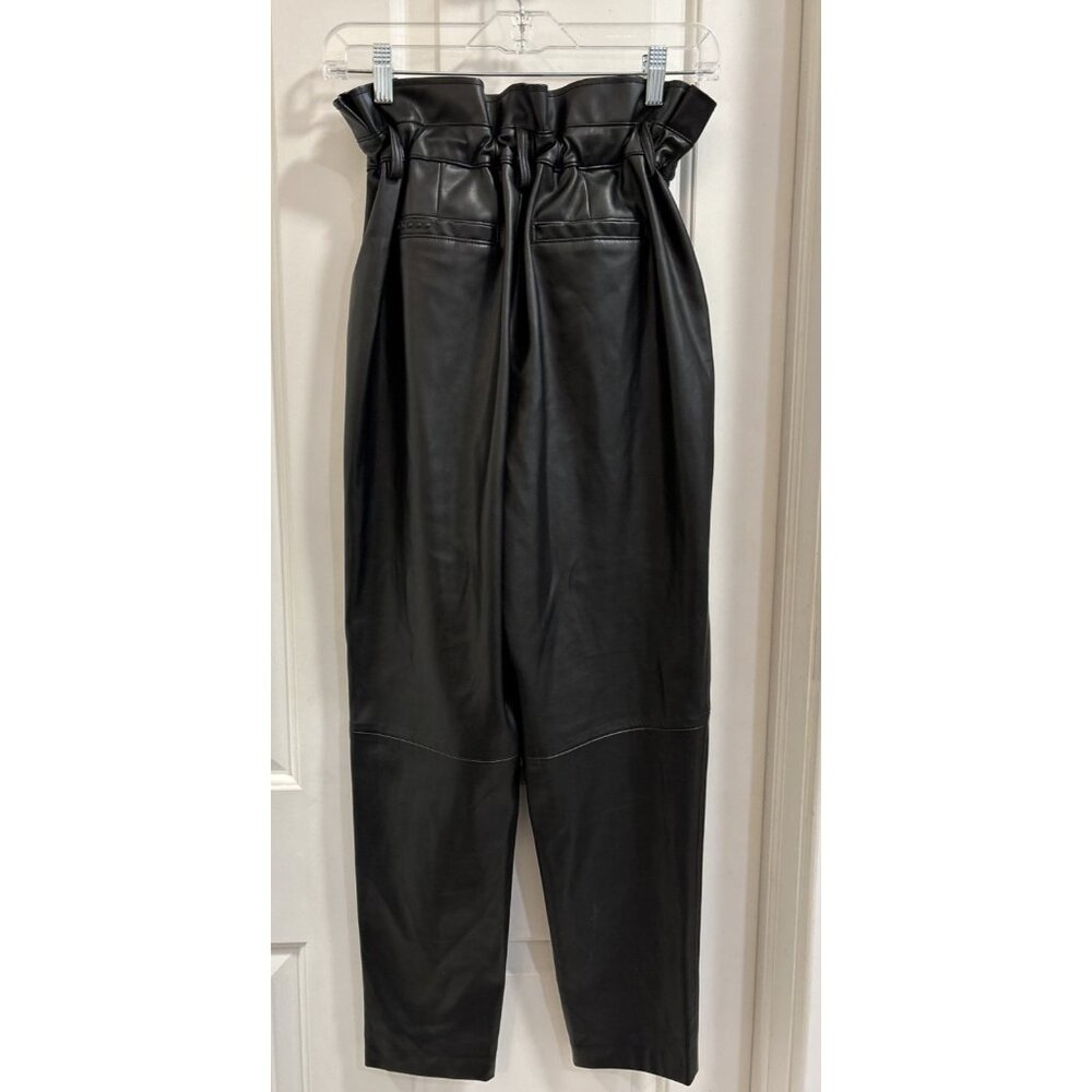 Blank NYC Black Paper Bag Faux Leather Pants Size 25 - Picture 3 of 11